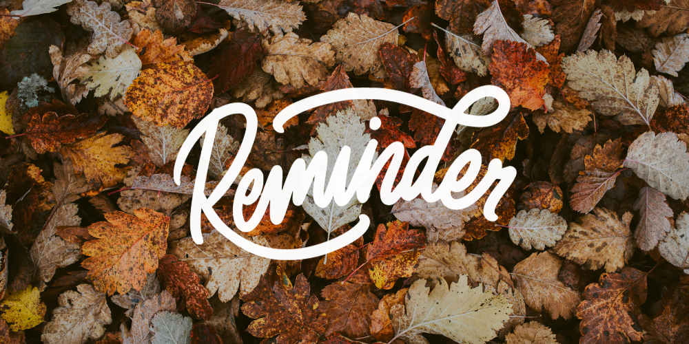 Fall reminders